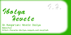 ibolya hevele business card